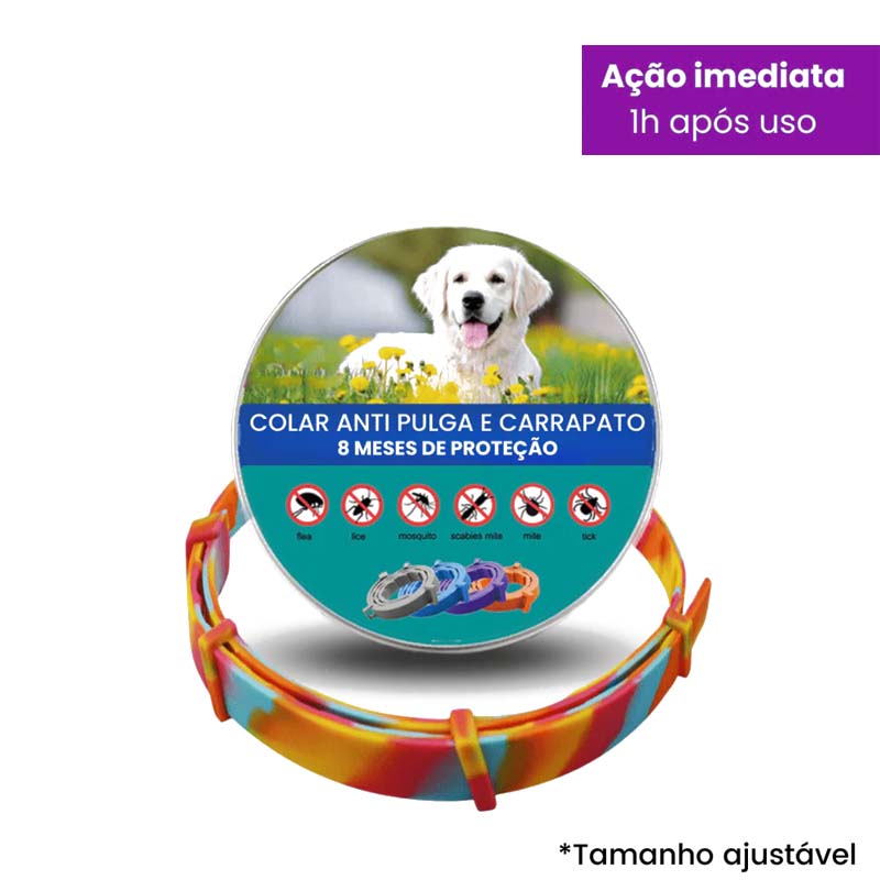 PetProtect - Colar Anti Pulgas e Carrapatos Que Protege Seu Pet Por Até 8 Meses [Compre 1 Leve 2]